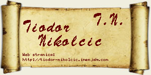 Tiodor Nikolčić vizit kartica